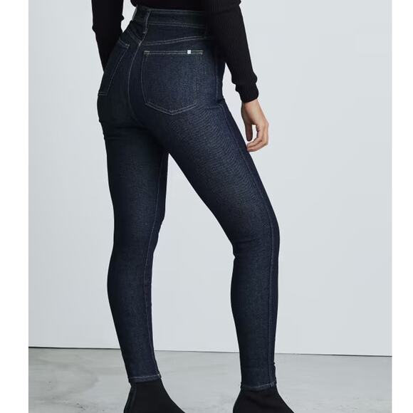 EUC Everlane Way-High Clean Front Organic Cotton Skinny Jeans Sz 26x28.50 Indigo - Picture 6 of 16